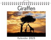 Giraffen - (Wandkalender 2025, Kalender DIN A4 quer, Monatskalender im Querformat mit Kalendarium, das perfekte Geschenk)