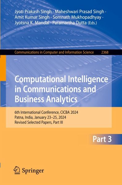 Computational Intelligence in Communications and Business Analytics Computational Intelligence in Communications and Business Analytics