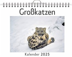 Großkatzen - (Wandkalender 2025, Kalender DIN A4 quer, Monatskalender im Querformat mit Kalendarium, das perfekte Geschenk) - Horn, Leon