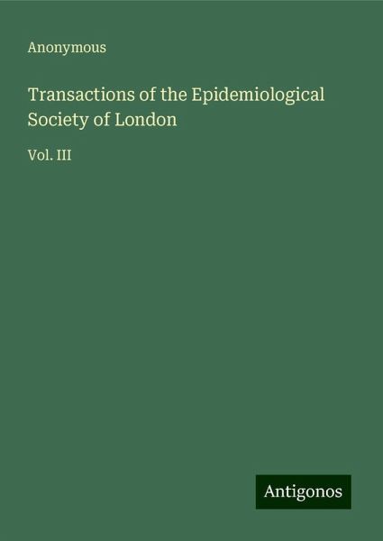 Transactions of the Epidemiological Society of London