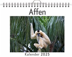 Cover Affen - (Wandkalender 2025, Kalender DIN A4 quer, Monatskalender im Querformat mit Kalendarium, das perfekte Geschenk)