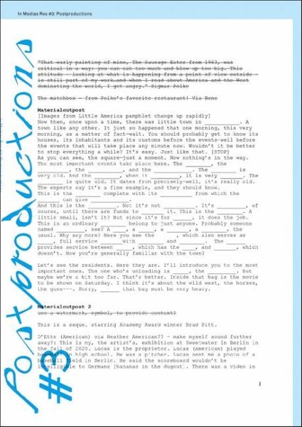 In Medias Res #3: Postproductions