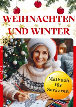 Cover Weihnachten und Winter - Malbuch für Senioren