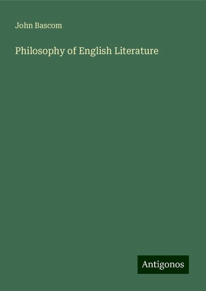 Philosophy of English Literature