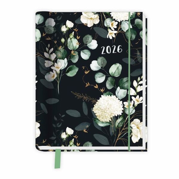 Trötsch Taschenkalender A6 Wire-O Motiv Blumen 2026 mit Postkarten