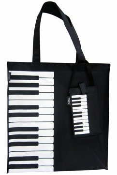 Canvas Tote Bag With Keyboard/Piano Design Canvas Tote Bag With Keyboard/Piano Design