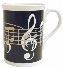 Mug Music Notes Black Cover Mug Music Notes Black