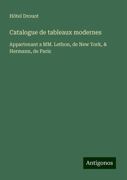 Catalogue de tableaux modernes Catalogue de tableaux modernes