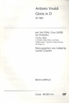 Cover Gloria D-Dur RV589 für Soli (SSA), Chor und Orchester Cello/Baß/Fagott