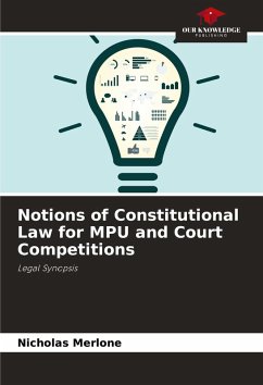 Notions of Constitutional Law for MPU and Court Competitions Cover Notions of Constitutional Law for MPU and Court Competitions