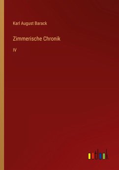 Cover Zimmerische Chronik