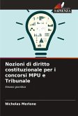 Nozioni di diritto costituzionale per i concorsi MPU e Tribunale Nozioni di diritto costituzionale per i concorsi MPU e Tribunale