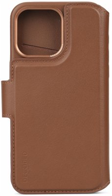 Cover Decoded Leather Detachable Wallet for iPhone 15 Pro Tan
