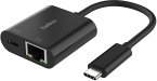 Belkin Connect USB-C Ethernet Adapter 100W PD schw. INC019btBK