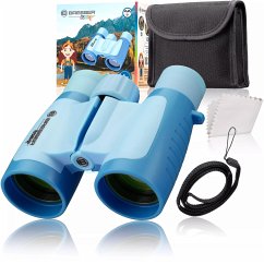 Cover Bresser Junior 8880330 - Kinderfernglas 3x30, 3-fache Vergrößerung, 30mm Objektiv, mit Tasche, Tragriemen und Reinigungstuch, blau, STEM