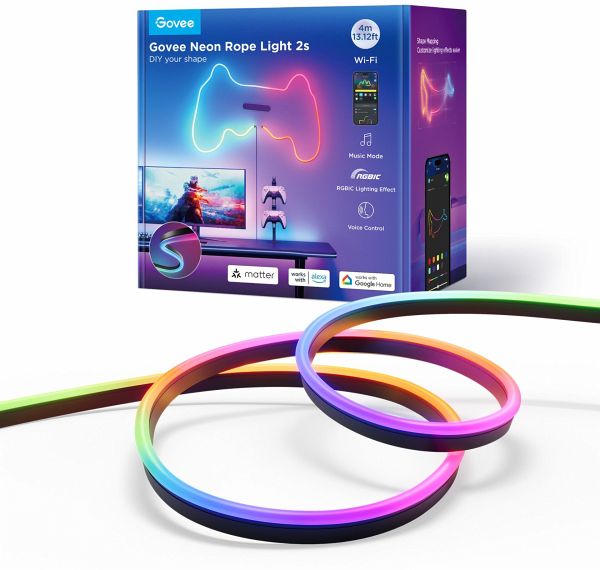 Govee Neon Strip Light 4 Meter Black Matter ready Govee Neon Strip Light 4 Meter Black Matter ready