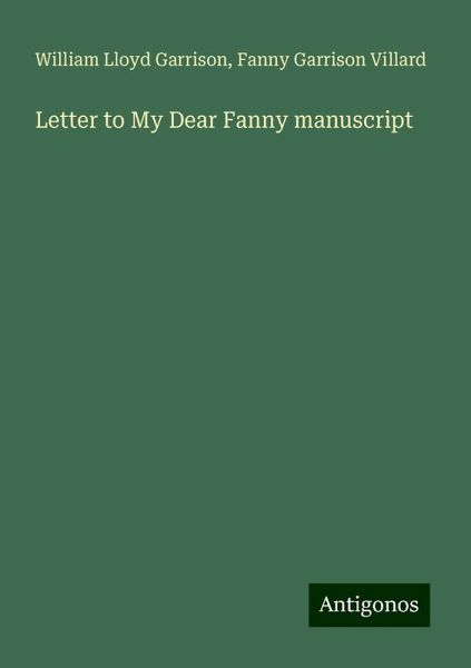 Letter to My Dear Fanny manuscript