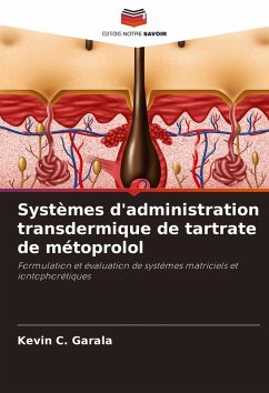 Cover Systèmes d'administration transdermique de tartrate de métoprolol