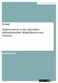 Cover Empowerment in der stationären Behindertenhilfe. Möglichkeiten und Grenzen (eBook, PDF)