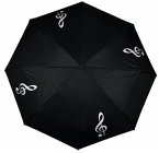 Taschenschirm Violinschlüssel schwarz/weiß (100 cm)