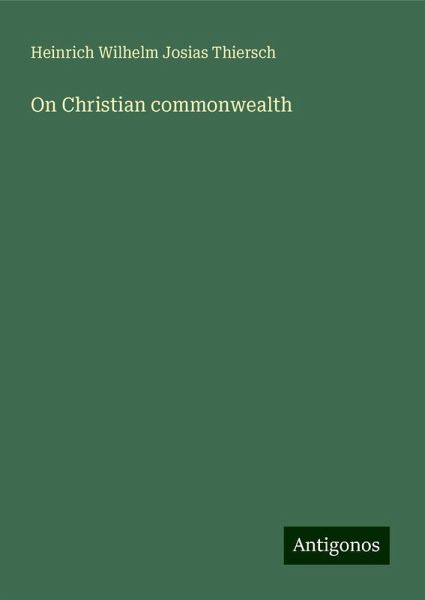 On Christian commonwealth