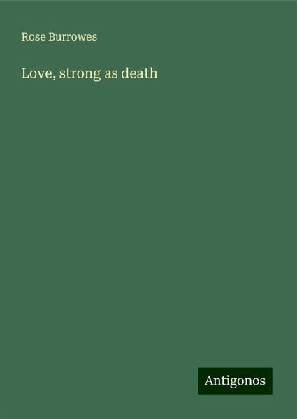 Love, strong as death
