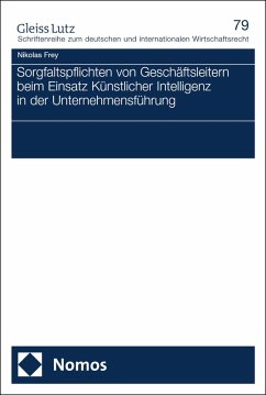 Cover Sorgfaltspflichten von Geschäftsleitern beim Einsatz Künstlicher Intelligenz in der Unternehmensführung (eBook, PDF)