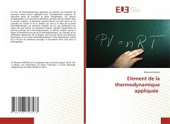 Cover Elément de la thermodynamique appliquée