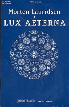 Cover Lux Aeterna für gem Chor, orchestra and organ Chorpartitur und Klavier
