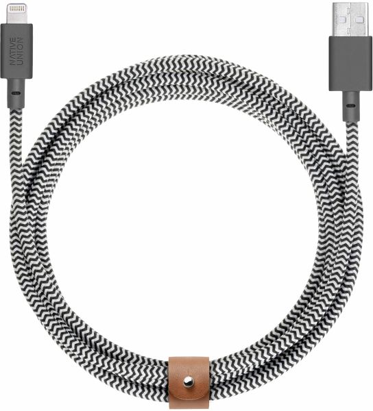 Native Union Belt Cable USB-A to Lightning 3m Zebra
