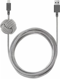 Native Union Night Cable USB-A to Lightning 3m Zebra