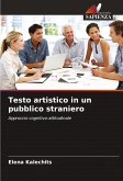 Testo artistico in un pubblico straniero Testo artistico in un pubblico straniero