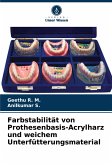 Farbstabilität von Prothesenbasis-Acrylharz und weichem Unterfütterungsmaterial Farbstabilität von Prothesenbasis-Acrylharz und weichem Unterfütterungsmaterial
