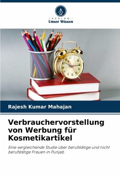 Cover Verbrauchervorstellung von Werbung für Kosmetikartikel
