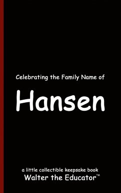Cover Celebrating the Family Name of Hansen