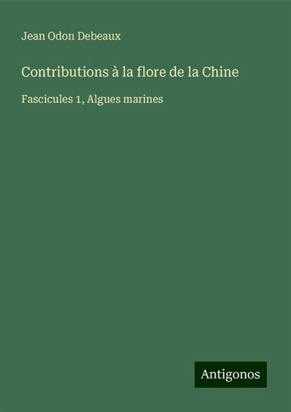Contributions à la flore de la Chine Contributions à la flore de la Chine