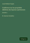 Conférence sur les propriétés délétères des liqueurs spiritueuses