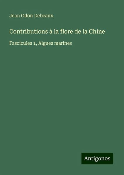 Contributions à la flore de la Chine Contributions à la flore de la Chine