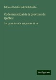 Code municipal de la province de Québec Code municipal de la province de Québec