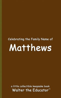 Cover Celebrating the Family Name of Matthews