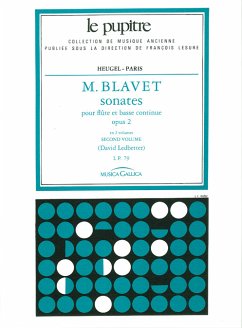 BLAVET/LEDBETTER SONATES OP2 FLUTE ET BASSE CONTINUE/VOL 2/SONATES 4 A 6 (LP79)