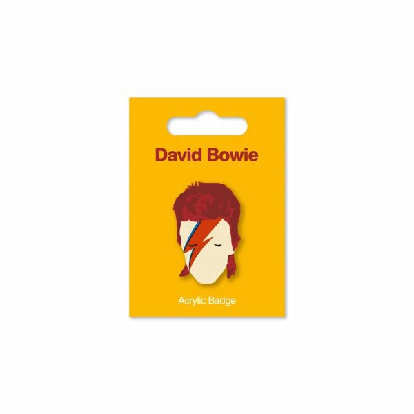 David Bowie Acrylic Badge Red /Cream David Bowie Acrylic Badge Red /Cream