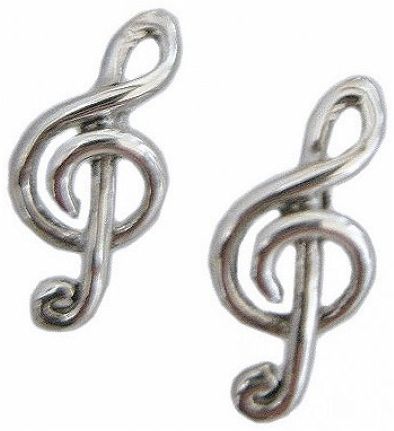 Stud Earrings Treble Clef