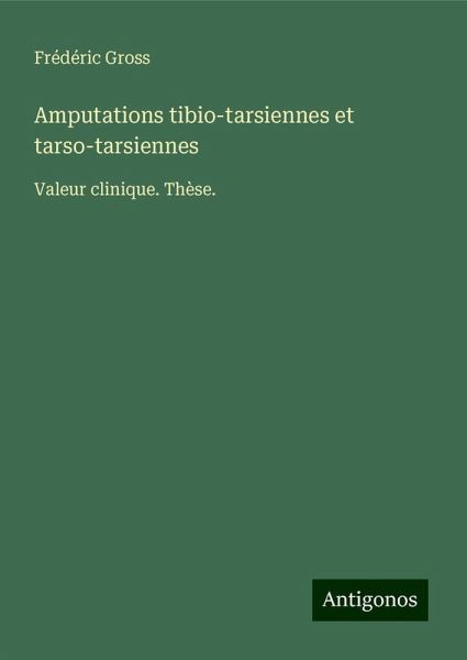 Amputations tibio-tarsiennes et tarso-tarsiennes
