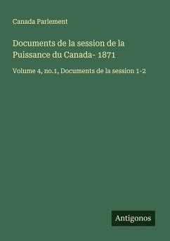 Cover Documents de la session de la Puissance du Canada- 1871