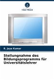 Stellungnahme des Bildungsprogramms für Universitätslehrer