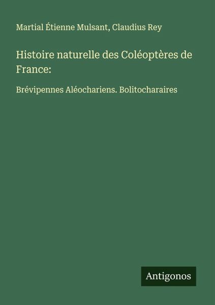 Histoire naturelle des Coléoptères de France: