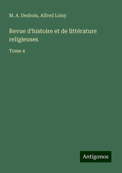 Revue d'histoire et de littérature religieuses