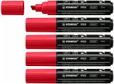 Acrylmarker - STABILO FREE Acrylic T800C - Strichbreite 4-10 mm - 5er Pack - karmin Acrylmarker - STABILO FREE Acrylic T800C - Strichbreite 4-10 mm - 5er Pack - karmin