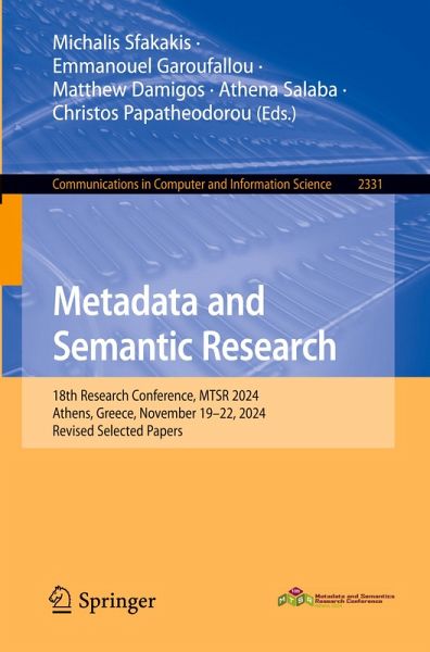 Metadata and Semantic Research Metadata and Semantic Research